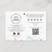 *~* ROOS GOLD Pastel QR Logo DANK U Review AP8 Informatiekaartje (Achterkant)