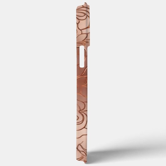 Roos Gold Pattern iPhone / iPad hoesje (Achterkant / Rechts)