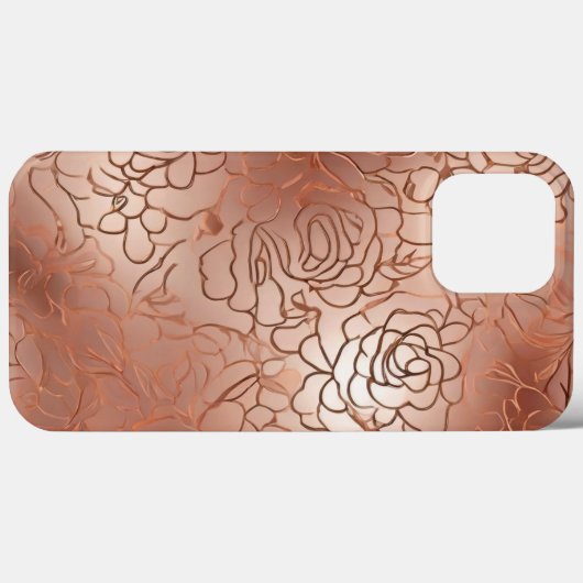 Roos Gold Pattern iPhone / iPad hoesje (Achterkant (horizontaal))