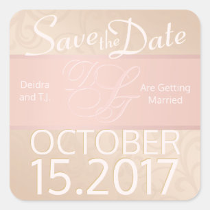 Roos Gold Pattern Monogram Stickers