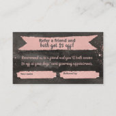 Roos Gold Paw Print Reference Kaart voor honden Visitekaartje (Voorkant)