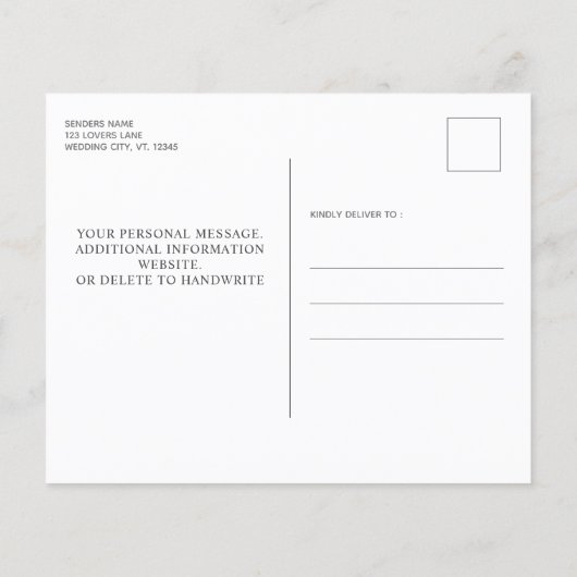 Roos Gold Paw Prints Budget Weddenschap Briefkaart (Achterkant)