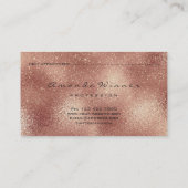 Roos Gold Peach Eye Blush Lashes Glitter Makeup Afsprakenkaartje (Achterkant)