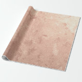 Roos Gold Peach Glitter Abstract Cementkoper Cadeaupapier (Uitgerold)