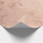 Roos Gold Peach Glitter Abstract Cementkoper Cadeaupapier (Hoek)