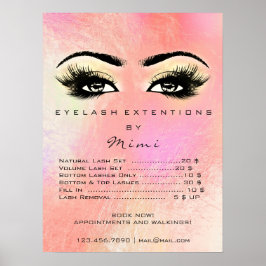Roos Gold Peach Makeup Eyes Lashes Pastel Poster