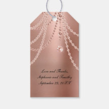 Roos Gold Pearls Diamond Bling Wedding personalise