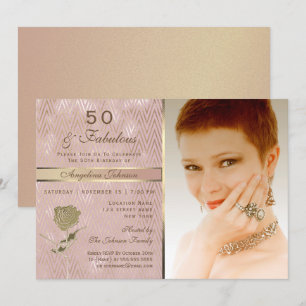 Roos Gold Photo 50e verjaardag Kaart