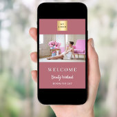 Roos Gold Photo Business logo Seminar Welkom Poster