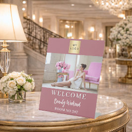 Roos Gold Photo Business logo Seminar Welkom Reclamebord Met Voetstuk