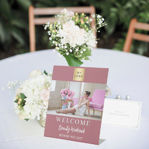 Roos Gold Photo Business logo Seminar Welkom Reclamebord Met Voetstuk