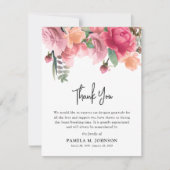 Roos Gold Photo Sympathie Bedankkaart (Voorkant)