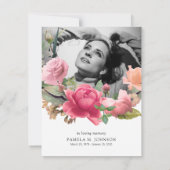 Roos Gold Photo Sympathie Bedankkaart (Achterkant)