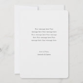 Roos Gold Photo Weddenschap Elopement Moderne Bord Aankondiging (Achterkant)