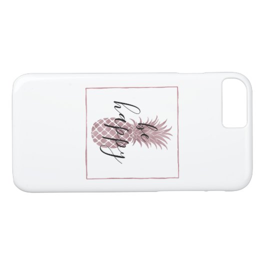 Roos Gold Pineappel Case-Mate iPhone Case (Achterkant (Horizontaal))