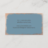 Roos Gold Pineapple Dusty Blue Event Planning Visitekaartje (Achterkant)