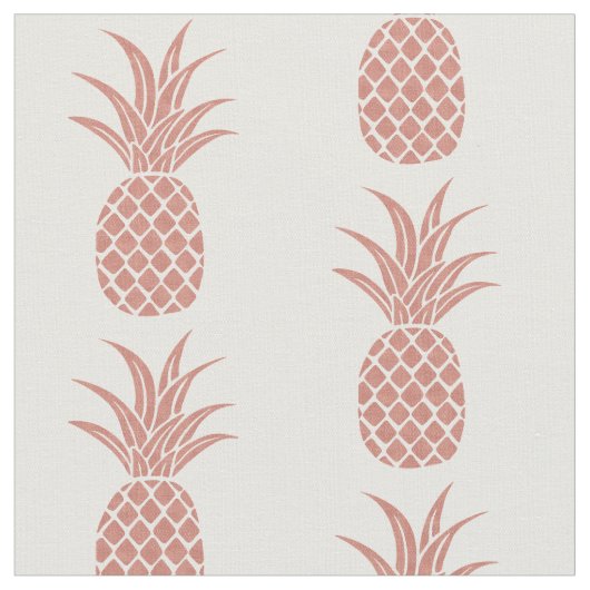 Roos Gold Pineapple Fabric Stof (Close Up)