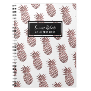 Roos Gold Pineapple Pattern Elegant Notitieboek