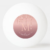 Roos Gold Ping Pong Ball Aangepaste letter en naam (Achterkant)