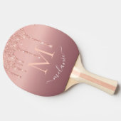 Roos Gold Ping Pong Paddle Aangepaste naam en lett Tafeltennisbatje (Zijkant)