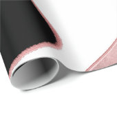 Roos Gold Pink Abstract Wave Modern Glam Trendy Cadeaupapier (Rol Hoek)