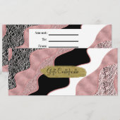 Roos Gold Pink Abstract Wave Modern Glam Trendy Kaart (Voorkant / Achterkant)