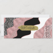 Roos Gold Pink Abstract Wave Modern Glam Trendy Kaart (Voorkant)