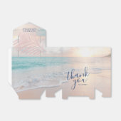 Roos Gold Pink Beach Birthday Elegant Bedankdoosjes (Uitgevouwen)