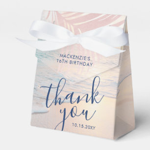 Roos Gold Pink Beach Birthday Elegant Bedankdoosjes