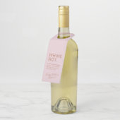 Roos Gold Pink Birthday Funny Eigen waslabel Flessenhanger (Schuin)