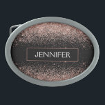 Roos Gold Pink Black Glitter Monogram Girly Gesp<br><div class="desc">Zwart en Roos Gold - Blush Pink Sparkle Glitter Monogram Naam Belt Buckle. Dit maakt het perfecte afstuderen,  zoet 16 16th,  18th,  21st,  30th,  40th,  50th,  60th,  70th,  80th,  90th,  100th Birthday,  bruiloft,  vrijgezellenfeest,  jubileum,  baby shower of vrijgezellenfeest cadeau voor iemand die houdt van glamoureuze luxe en chique stijlen.</div>
