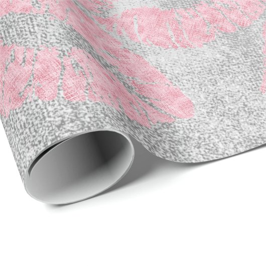 Roos Gold Pink Blauwgroen Silver Lips Glitter Grun Cadeaupapier (Rol Hoek)