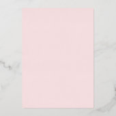 Roos Gold Pink Blush 70e verjaardag Folie Uitnodig Folie Uitnodiging (Achterkant)