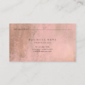 Roos Gold Pink Blush Appointment Card Afsprakenkaartje (Achterkant)