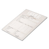 Roos Gold Pink Business Order Form Notitieblok (Schuin)