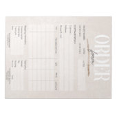 Roos Gold Pink Business Order Form Notitieblok (Voorkant)