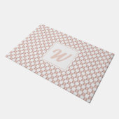 Roos Gold Pink Checkerboard Monogram Deurmat (Schuin)