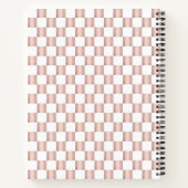 Roos Gold Pink Checkerboard Monogram Notitieboek (Achterkant)