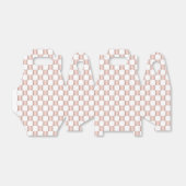 Roos Gold Pink Checkerboard Patroon Bedankdoosjes (Uitgevouwen)