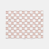 Roos Gold Pink Checkerboard Patroon Fleece Deken (Voorkant (Horizontaal))