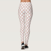 Roos Gold Pink Checkerboard Patroon Leggings (Achterkant)