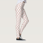 Roos Gold Pink Checkerboard Patroon Leggings (Rechts)