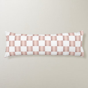 Roos Gold Pink Checkerboard Patroon Lichaamskussen
