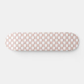Roos Gold Pink Checkerboard Patroon Persoonlijk Skateboard (Horizontaal)