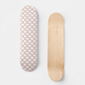 Roos Gold Pink Checkerboard Patroon Persoonlijk Skateboard (Voorkant)