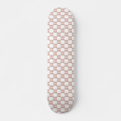 Roos Gold Pink Checkerboard Patroon Persoonlijk Skateboard (Voorkant)