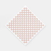 Roos Gold Pink Checkerboard Patroon Servet (Hoek)
