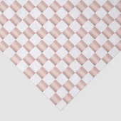 Roos Gold Pink Checkerboard Patroon Tissuepapier (Detail)