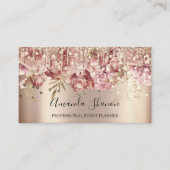 Roos Gold Pink Confetti Drip QR CODE Logo Visitekaartje (Voorkant)