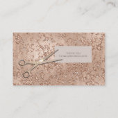 Roos Gold Pink Crackle Sparkle Scissers Stylist Visitekaartje (Achterkant)
